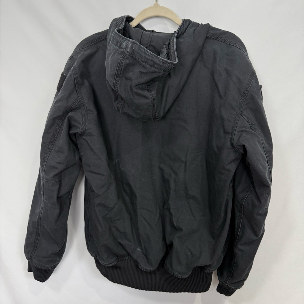 Vintage Carhartt Jacket Men’s  Large Black Bomber Rugged Hunting Fishing - Picture 7 of 16